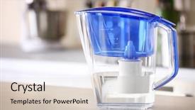  Presentation with water jug - Colorful theme enhanced with water filter jug on kitchen backdrop and a  colored foreground