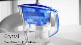  Presentation with water jug - Amazing PPT theme having water filter jug on light backdrop and a  colored foreground