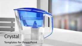  Presentation with water jug - Amazing theme having water filter jug on light backdrop and a  colored foreground