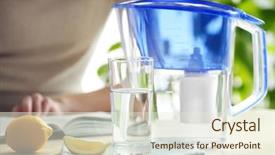  Presentation with water jug - Amazing theme having water filter jug with lemon backdrop and a cream colored foreground