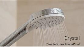  Presentation with water flow - Slide set enhanced with water flow from shower head background and a light gray colored foreground