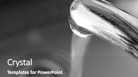  Presentation with water flow - Colorful slide deck enhanced with water flow pipe - faucet closeup backdrop and a gray colored foreground