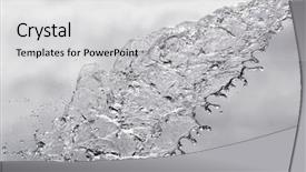  Presentation with water flow - Beautiful presentation theme featuring water flow backdrop and a  colored foreground