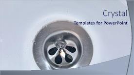  Presentation with drain - PPT layouts enhanced with water-flowing-down-the-drain background and a lemonade colored foreground