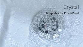  Presentation with drain - Cool new slide set with water-flowing-down-the-drain backdrop and a light blue colored foreground