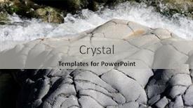  Presentation with volcanic rock - Cool new presentation theme with water-flowing-on-volcanic-rock backdrop and a light gray colored foreground