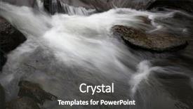 Presentation with stream - PPT layouts consisting of water flowing over rocks background and a dark gray colored foreground