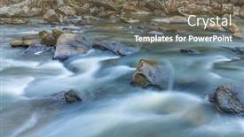  Presentation with tennessee - Presentation theme enhanced with water-flowing-through-a-rocky background and a gray colored foreground