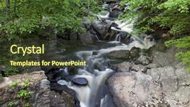  Presentation with spring water - Amazing slide set having water flowing through southford falls in spring backdrop and a tawny brown colored foreground
