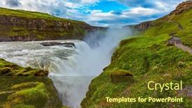  Presentation with soar - PPT theme consisting of water-fog-and-foam-soar background and a tawny brown colored foreground