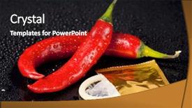  Presentation with condom - Presentation design featuring water food safetty - passion under control - hot background and a dark gray colored foreground