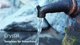  Presentation with water fountain - Colorful slide deck enhanced with water fountain in park backdrop and a ocean colored foreground