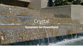  Presentation with water fountain - Beautiful slide deck featuring water-fountain-in-the-park backdrop and a gray colored foreground
