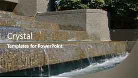  Presentation with water fountain - Theme enhanced with water-fountain-in-the-park background and a gray colored foreground