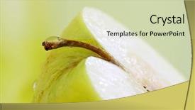  Presentation with mouth wash - Beautiful presentation featuring freshly cut and washed apple backdrop and a soft green colored foreground