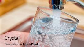  Presentation with water faucet - Slide set enhanced with water from a kitchen faucet background and a coral colored foreground