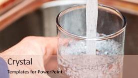  Presentation with water faucet - Beautiful slides featuring water from a kitchen faucet backdrop and a lemonade colored foreground