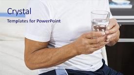  Presentation with glass of water - Amazing presentation theme having water glass in rehab center backdrop and a sky blue colored foreground