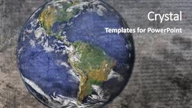  Presentation with earth - Presentation theme enhanced with aircraft in the sky over new brunswick canada background and a teal colored foreground