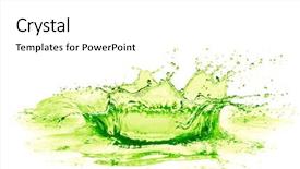  Presentation with lime - Presentation featuring green water - lime drink splash on white background and a white colored foreground