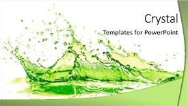  Presentation with fruit splash - Cool new presentation design with lime drink splash on white backdrop and a white colored foreground