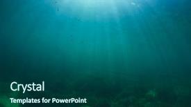  Presentation with underwater - PPT theme enhanced with sea weed - underwater background photo background and a ocean colored foreground