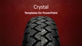 Presentation with tire - Theme enhanced with water grip - close-up shot of classical motorcycle background and a tawny brown colored foreground