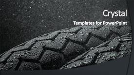  Presentation with shots - Amazing slide deck having water grip - close-up shots of classical motorcycle backdrop and a dark gray colored foreground