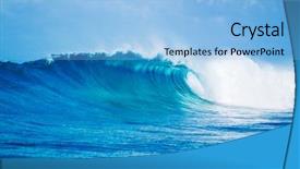  Presentation with blue wave - Colorful slides enhanced with h20 - blue ocean wave epic surf backdrop and a light blue colored foreground