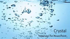  Presentation with underwater - Audience pleasing slides consisting of h20 - closeup of blue bubbles underwater backdrop and a  colored foreground