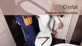  Presentation with water ressource - Amazing slides having water hose on toilet cistern backdrop and a coral colored foreground