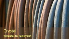  Presentation with shot - Presentation theme consisting of water-hoses-in-a-row background and a tawny brown colored foreground