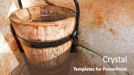  Presentation with water well - Slides enhanced with water in ancient stone well background and a tawny brown colored foreground