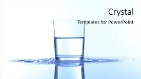  Presentation with glass of water - Audience pleasing PPT layouts consisting of water in glass on blue backdrop and a  colored foreground