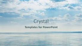  Presentation with water river - Slide deck with water in river closeup and blue sky with clouds background and a lemonade colored foreground