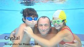  Presentation with under water - Slide set enhanced with water in the swimming background and a  colored foreground