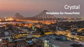  Presentation with city - PPT layouts consisting of west bengal - beautiful view of kolkata city background and a gray colored foreground