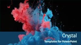  Presentation with ink blot - Slide deck enhanced with water ink blot abstract background and a ocean colored foreground