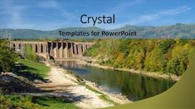 Presentation with hydroelectric - Beautiful presentation featuring water intake - hydroelectric power station backdrop and a  colored foreground