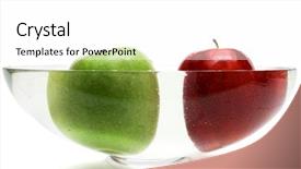  Presentation with green red bank - Cool new presentation design with water isolated with clipping path backdrop and a  colored foreground