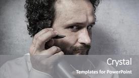  Presentation with cleaning - Colorful presentation design enhanced with water jet cutting - clean businessman with a spray backdrop and a  colored foreground