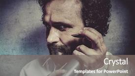  Presentation with cleaning - Audience pleasing theme consisting of water jet cutting - clean businessman with a spray backdrop and a  colored foreground