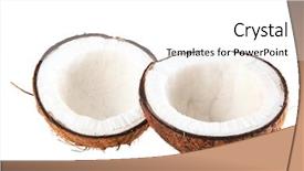  Presentation with coconut water - Colorful slides enhanced with water jet cutting - coconut backdrop and a white colored foreground