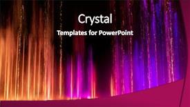  Presentation with water fountain - Cool new PPT theme with water jet led light fountain backdrop and a black colored foreground