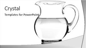  Presentation with water jug - PPT layouts enhanced with water jug on pure white background and a white colored foreground