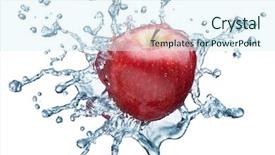  Presentation with spray - Audience pleasing theme consisting of water juicy apple with splash backdrop and a  colored foreground