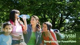  Presentation with family medical leave act - PPT theme with word quotes of follow the rules on sticky color papers hanging on rope against blurred green background background and a gray colored foreground