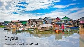  Presentation with floating - Slide deck having emotional marketing - stock exchange market forex trade background and a tawny brown colored foreground