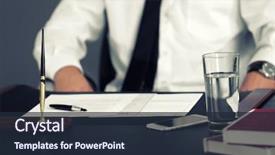  Presentation with workplace - PPT theme featuring water law - modern workplace and businessman background and a wine colored foreground