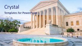  Presentation with united states supreme court - Slides featuring water law - united states supreme court building background and a sky blue colored foreground